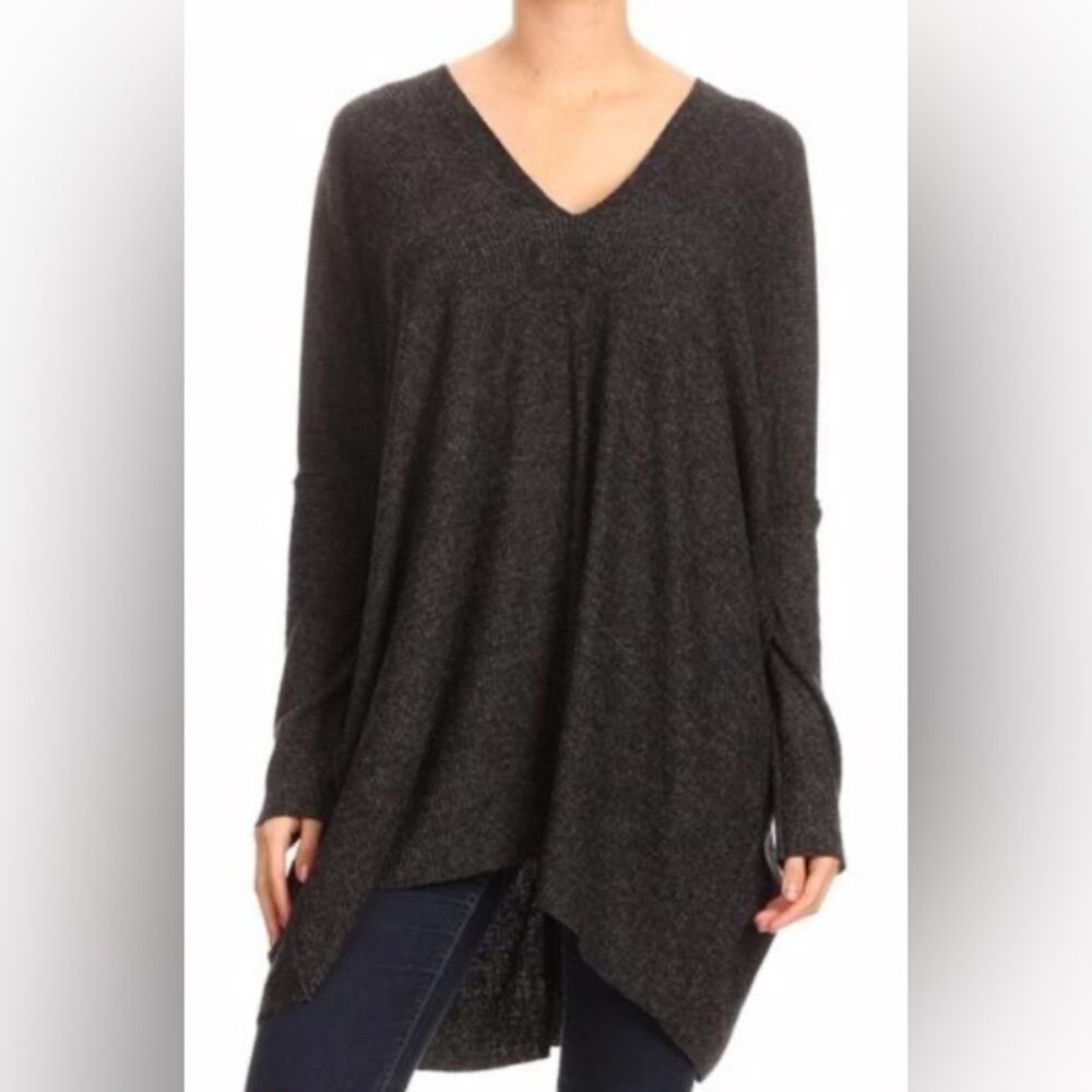 5/$30 Freeloader Women's Rivbed V-Neck Sweater Blue M